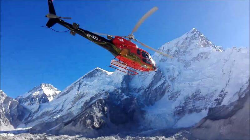 Gorakshep to Kathmandu Helicopter Flight