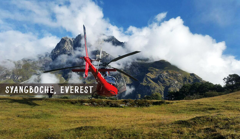 Syangboche to Kathmandu Helicopter Flight
